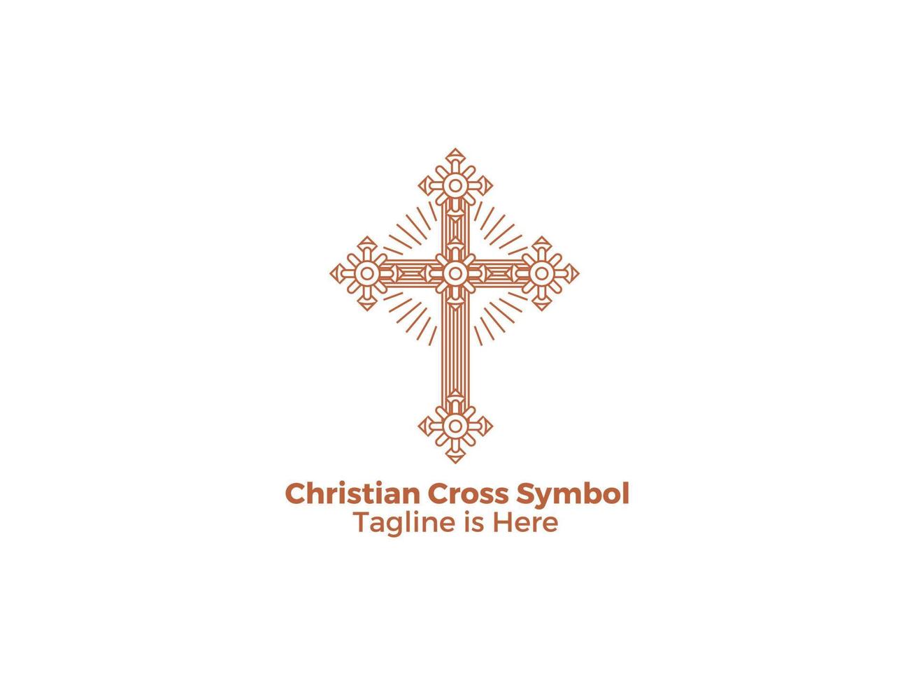 The Cross is a Symbol of Catholic Christianity Religion The Church of Jesus Design Icon vector