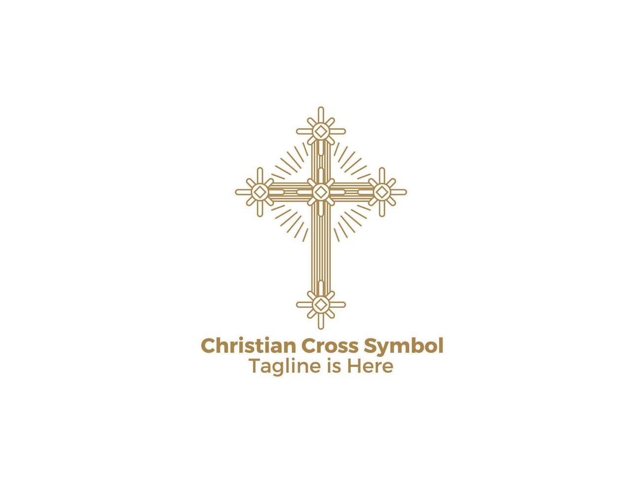The Cross is a Symbol of Catholic Christianity Religion The Church of Jesus Design Icon vector