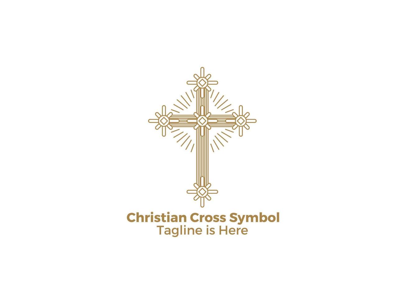 The Cross is a Symbol of Catholic Christianity Religion The Church of Jesus Design Icon vector