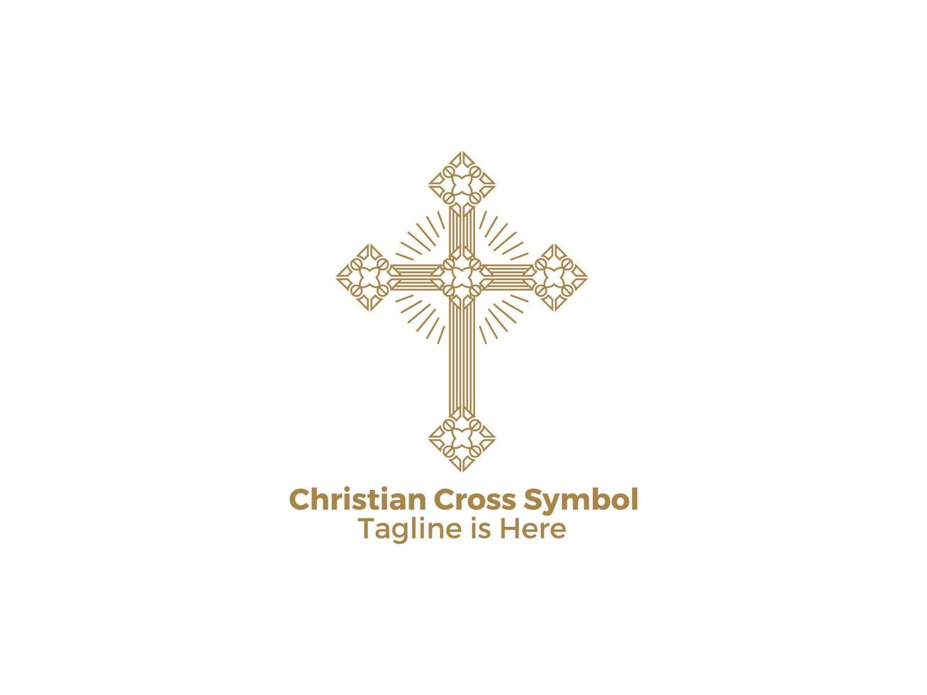 The Cross is a Symbol of Catholic Christianity Religion The Church of Jesus Design Icon vector