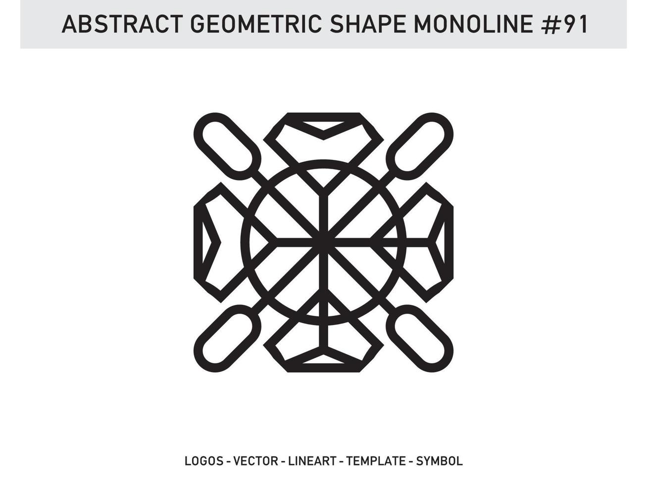 Geometric Lineart Line Shape Monoline Abstract Vector Design Free