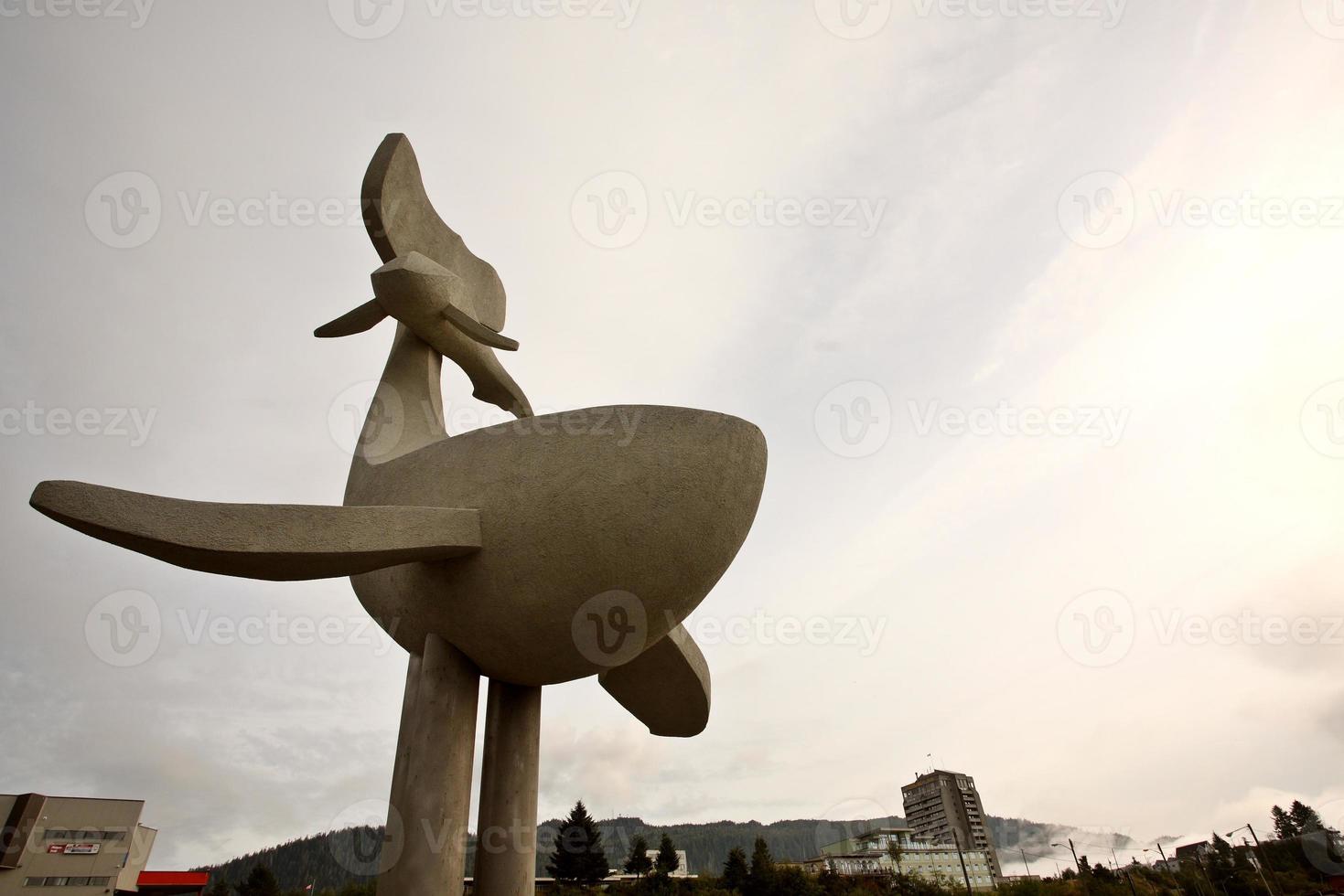 Statue of killer whale in Prince Rupert photo