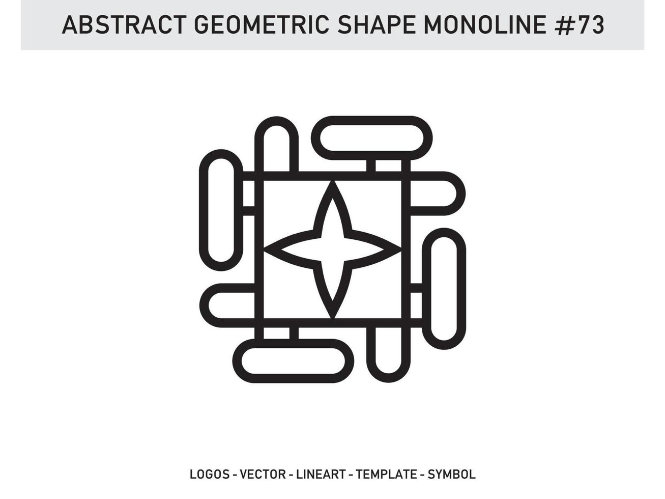 Abstract Geometric Monoline Lineart Line Vector Shape Free