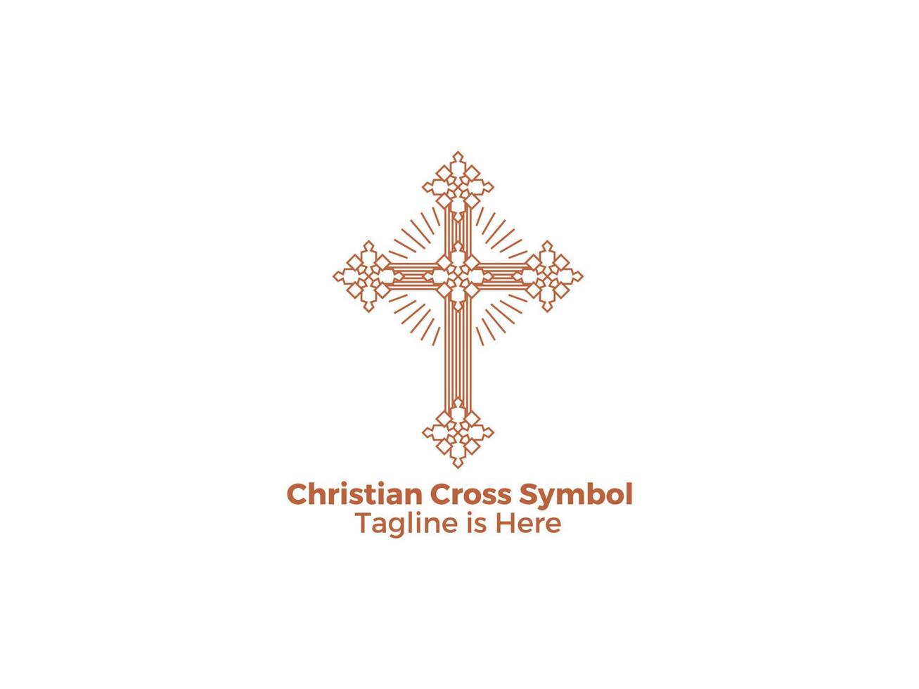 The Cross is a Symbol of Catholic Christianity Religion The Church of Jesus Design Icon vector
