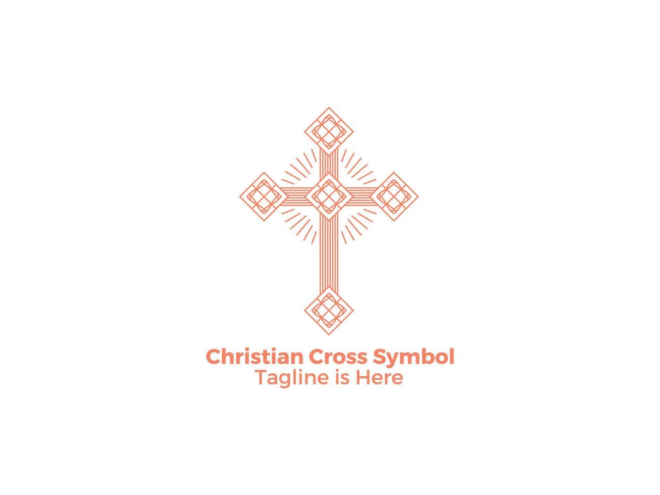 The Cross is a Symbol of Catholic Christianity Religion The Church of Jesus Design Icon vector