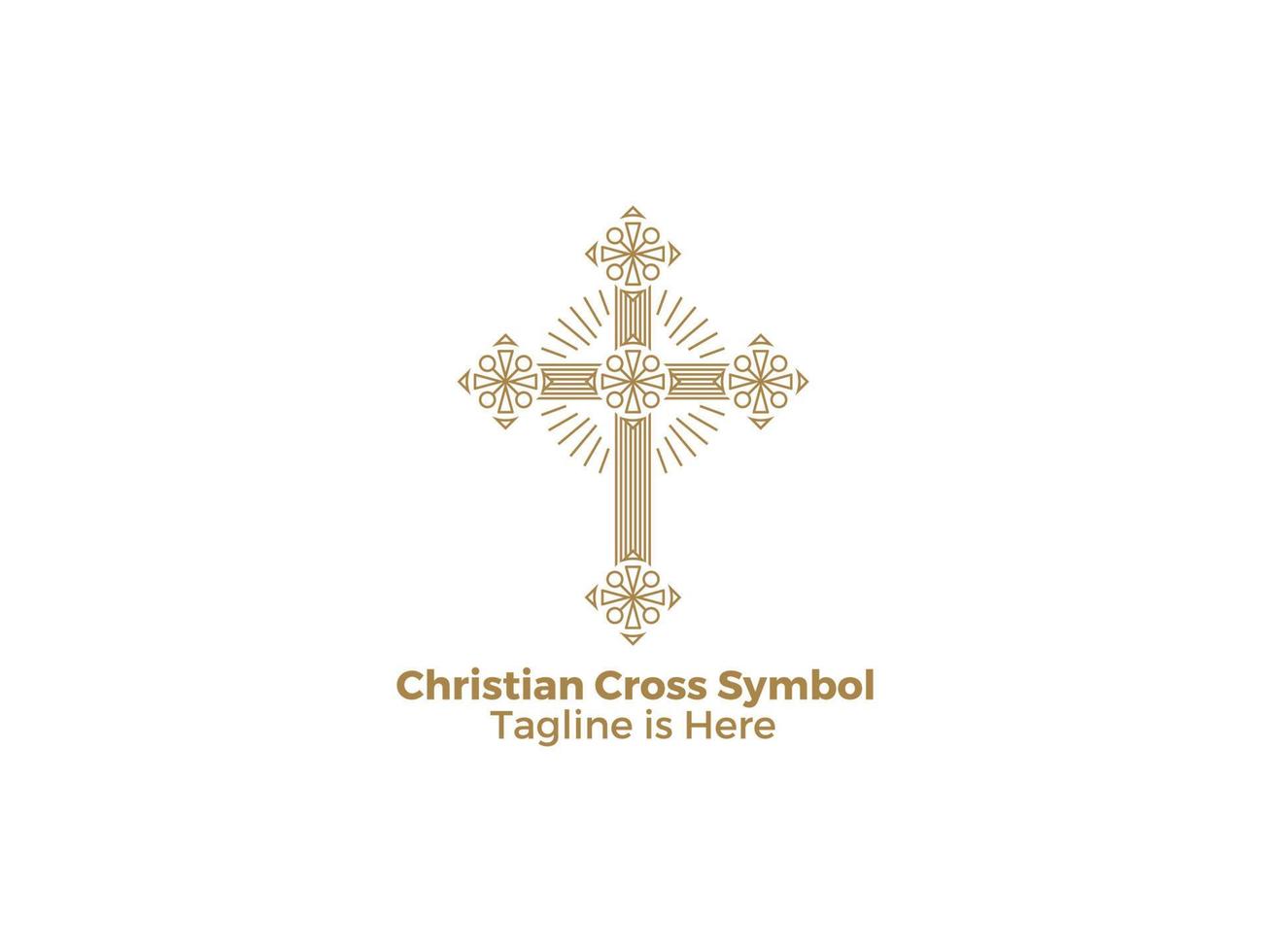 The Cross is a Symbol of Catholic Christianity Religion The Church of Jesus Design Icon vector