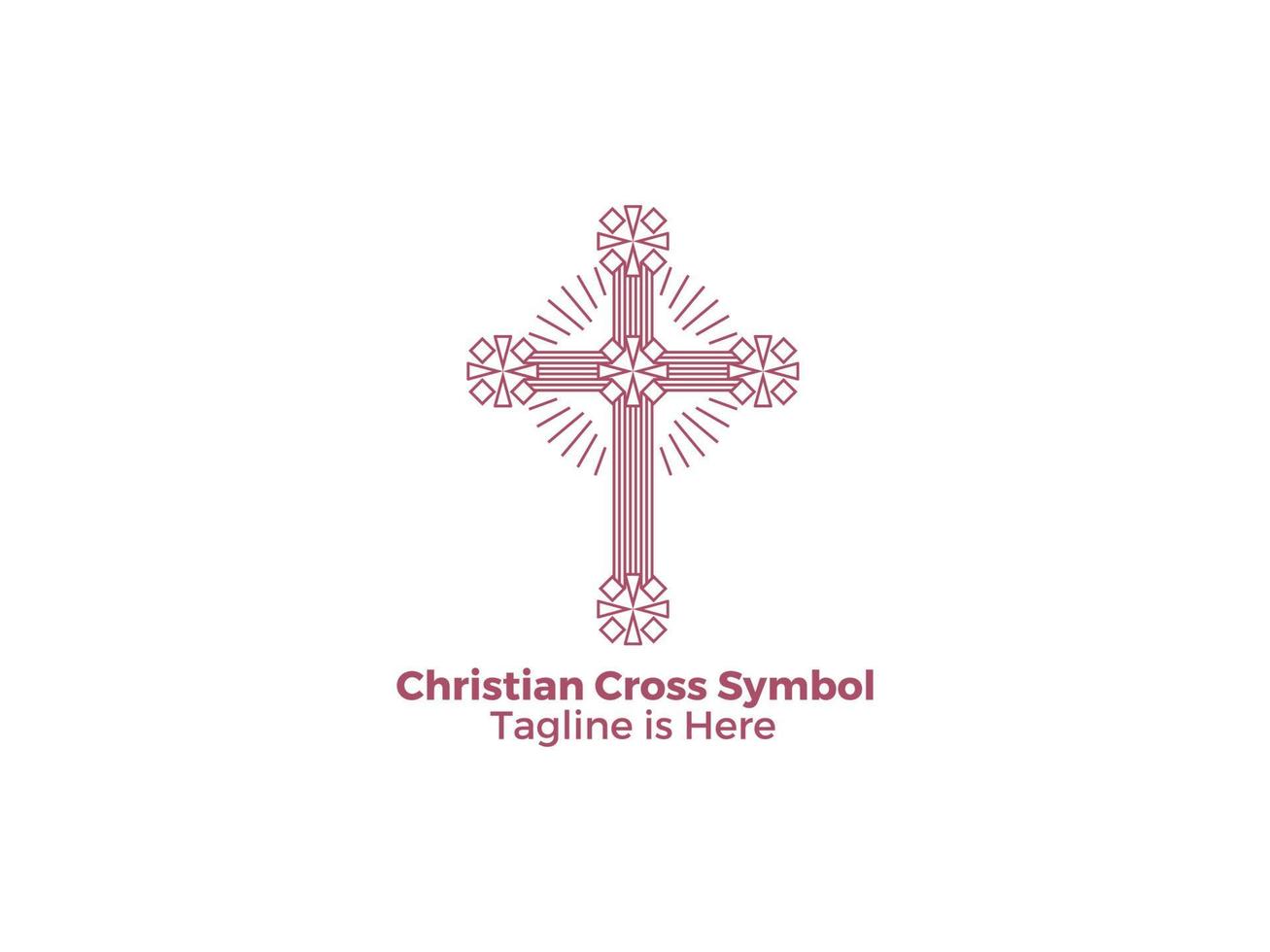 The Cross is a Symbol of Catholic Christianity Religion The Church of Jesus Design Icon vector