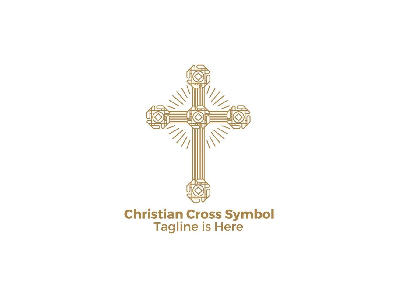 The Cross is a Symbol of Catholic Christianity Religion The Church of Jesus Design Icon vector