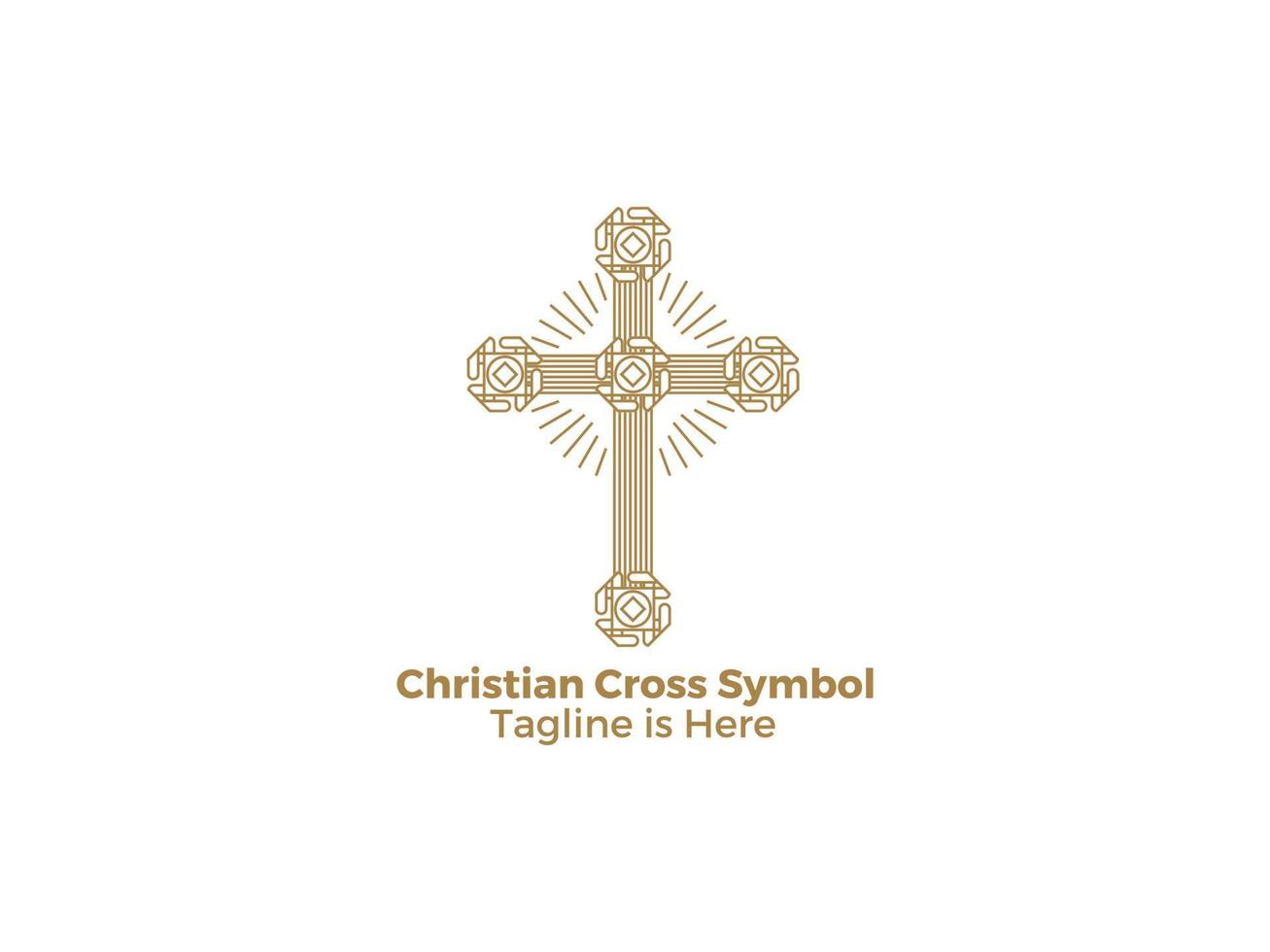 The Cross is a Symbol of Catholic Christianity Religion The Church of Jesus Design Icon vector