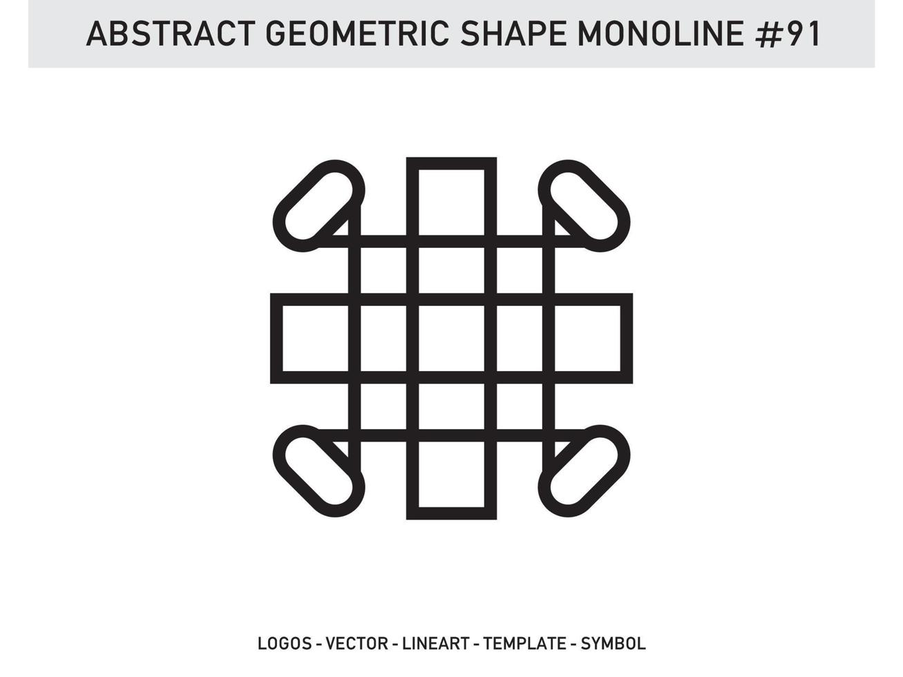 Geometric Lineart Line Shape Monoline Abstract Vector Design Free