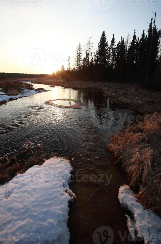 Sunset River Manitoba Canada photo