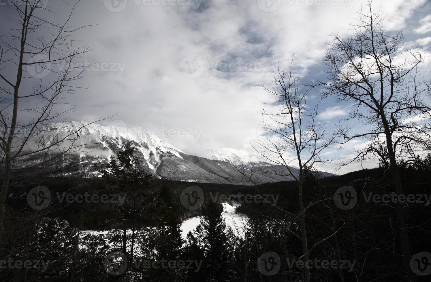 Rocky Mountains in winter photo