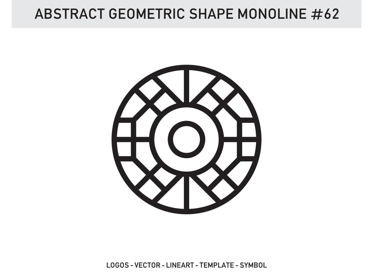 Geometric Monoline Lineart Line Shape Abstract Free Vector