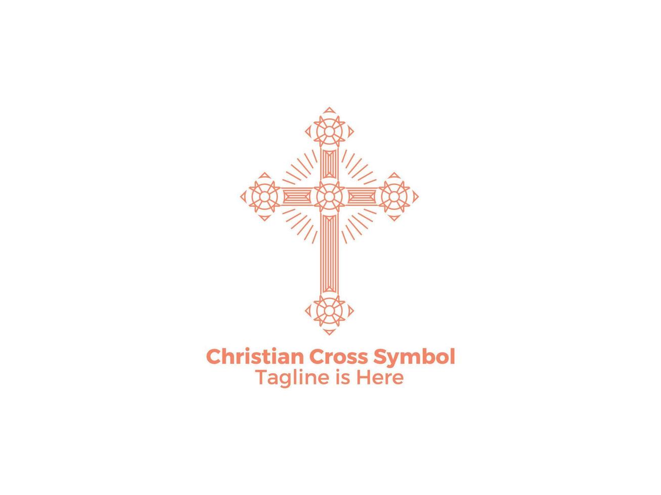 The Cross is a Symbol of Catholic Christianity Religion The Church of Jesus Design Icon vector