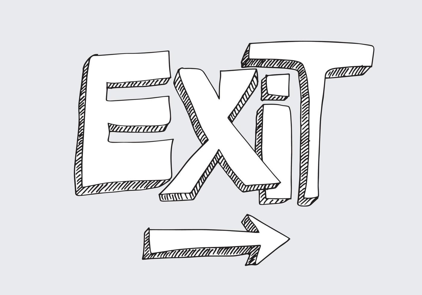Exit Sign. for use in cafes, buildings, shops and others. vector