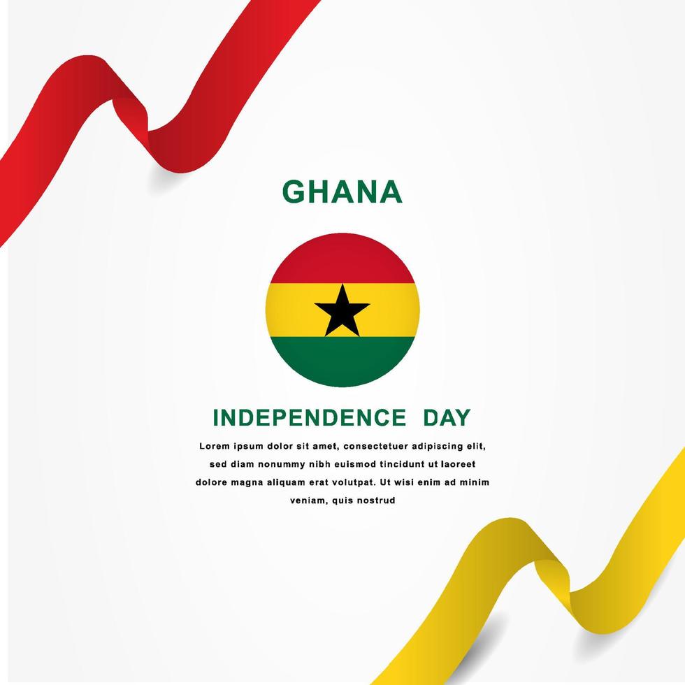 diseño de plantilla de ilustración de fondo del día de la independencia de ghana vector