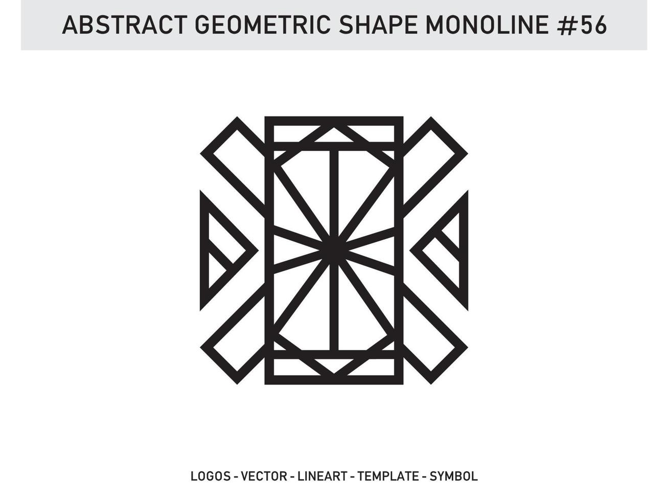 vector libre abstracto de forma geométrica monolínea