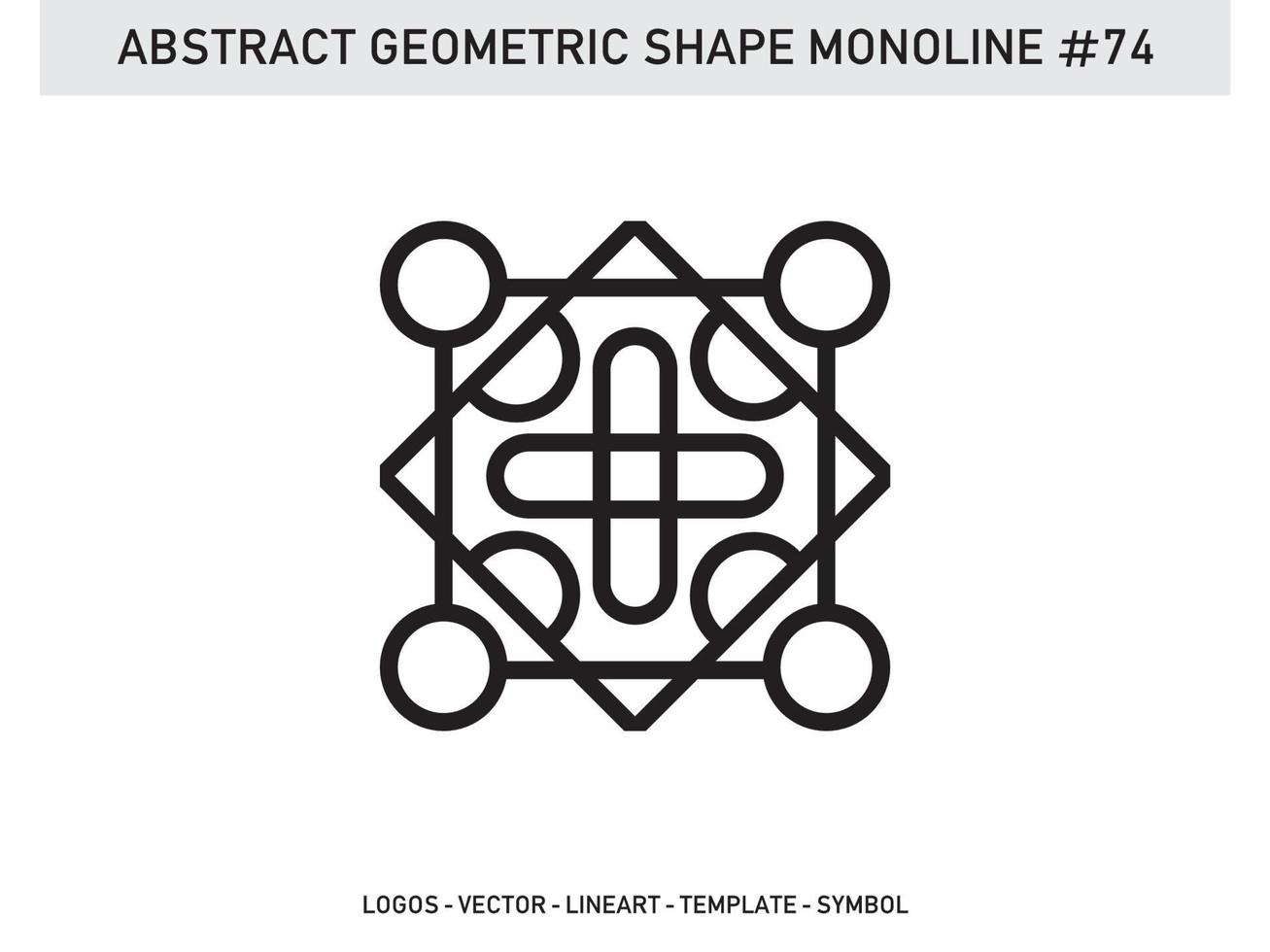 Abstract Geometric Monoline Lineart Line Vector Shape Free