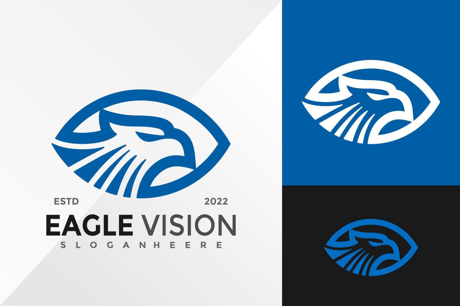 Eagle Vision Logo Design Vector illustration template