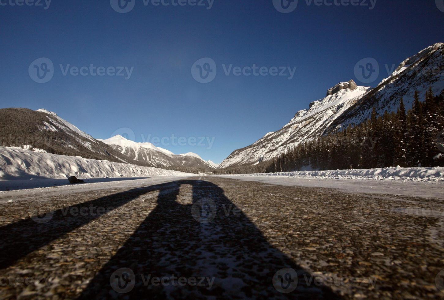 Rocky Mountains in winter photo