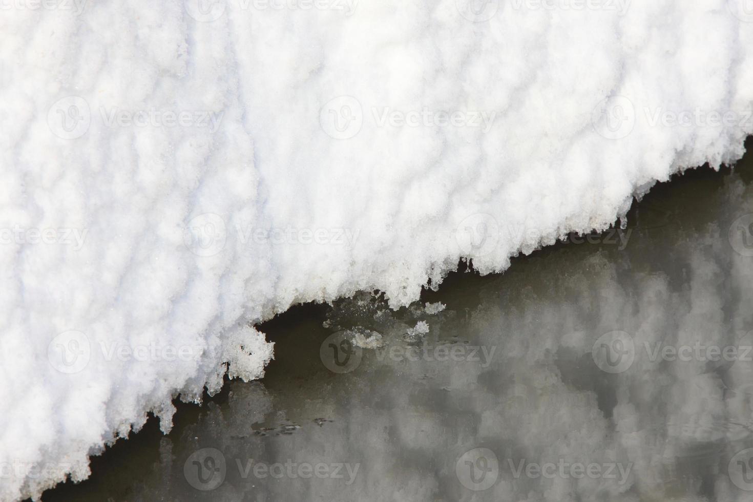 Ice and Snow Formation on River Canada photo