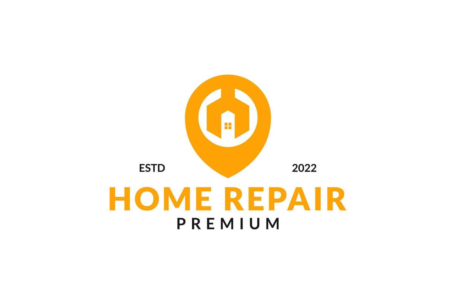 House repair logo. Wreck tool icon. Maintenance service sign. Isolated garage symbol vector