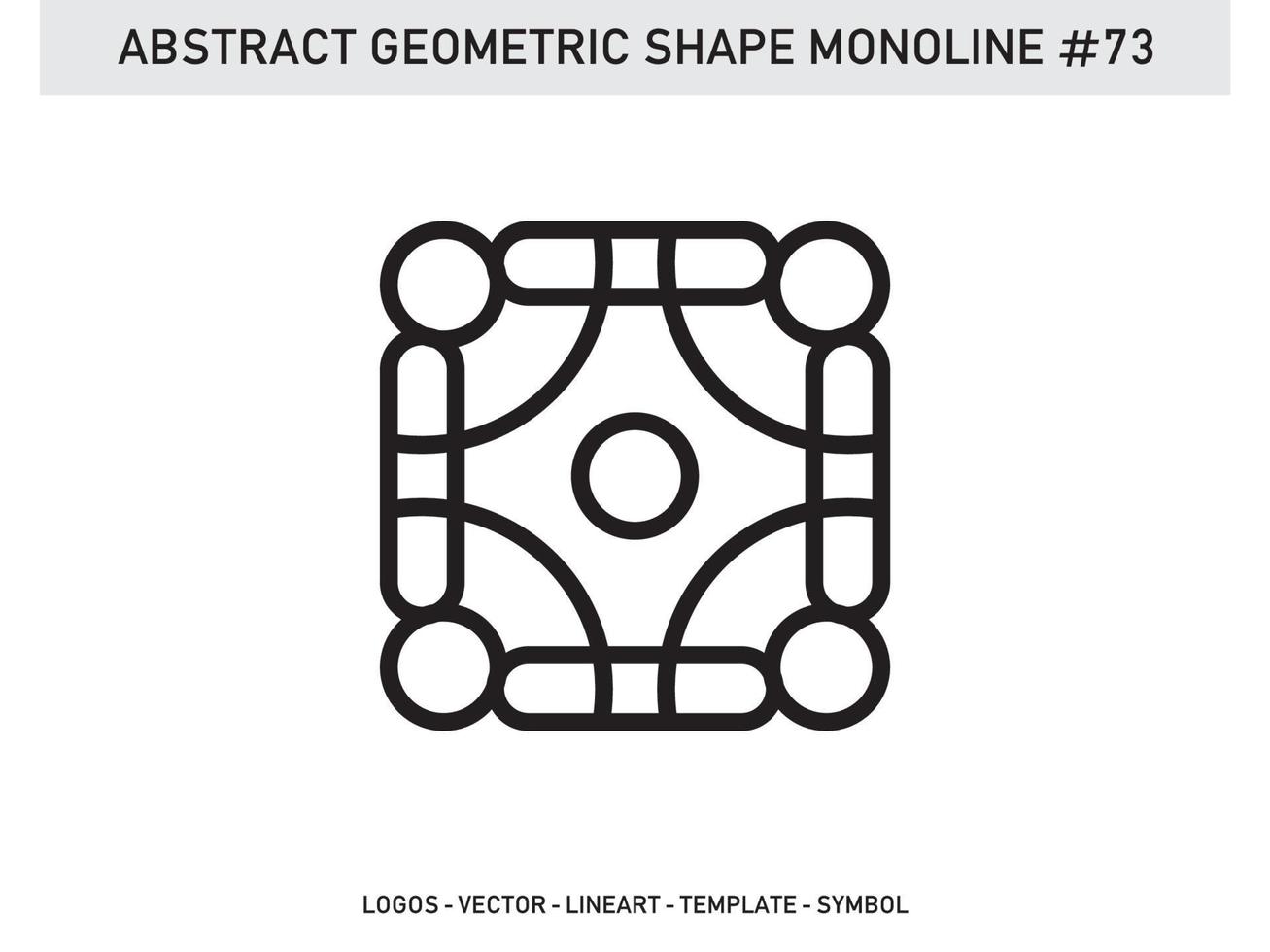 Abstract Geometric Monoline Lineart Line Vector Shape Free
