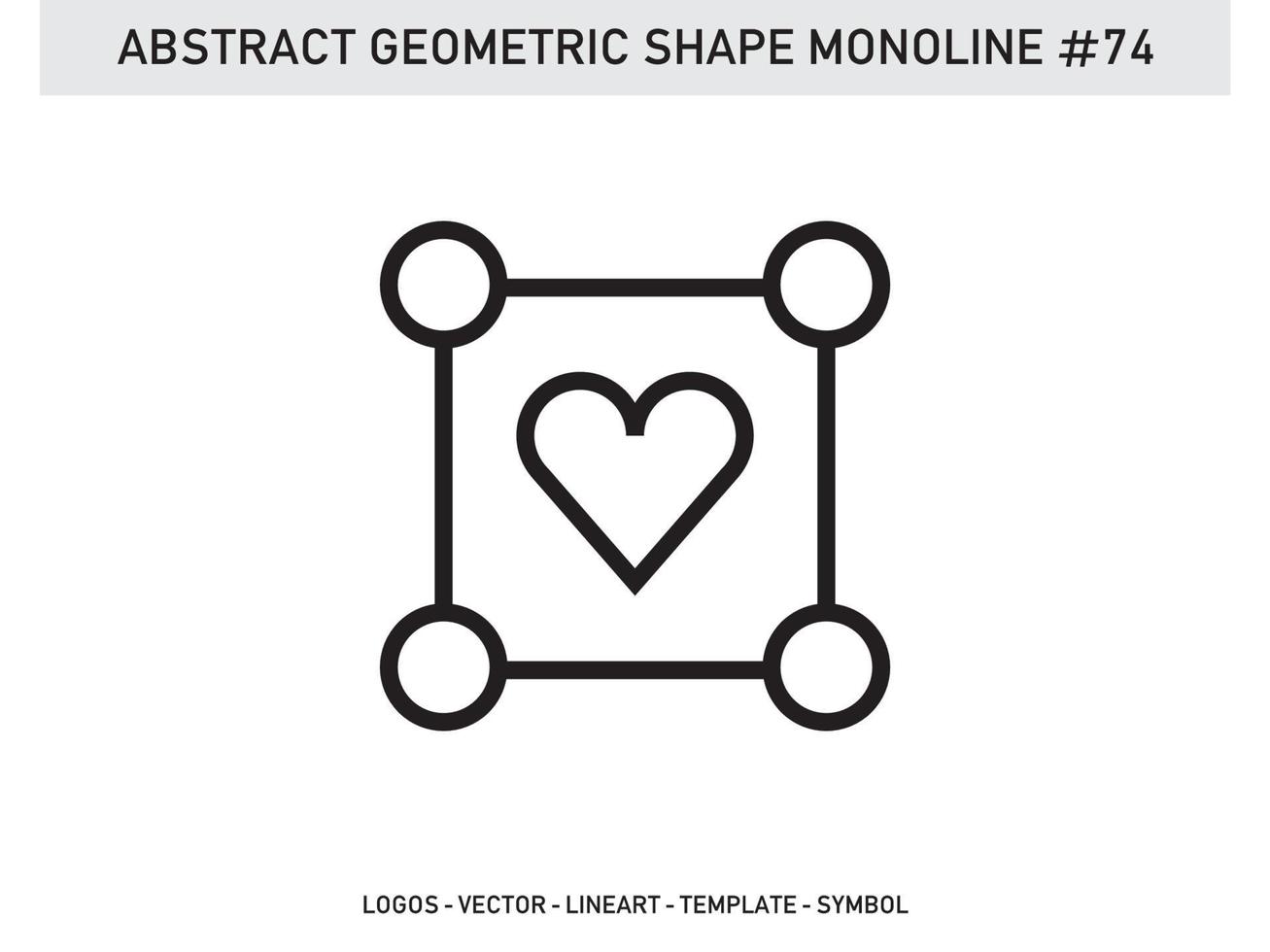 Abstract Geometric Monoline Lineart Line Vector Shape Free