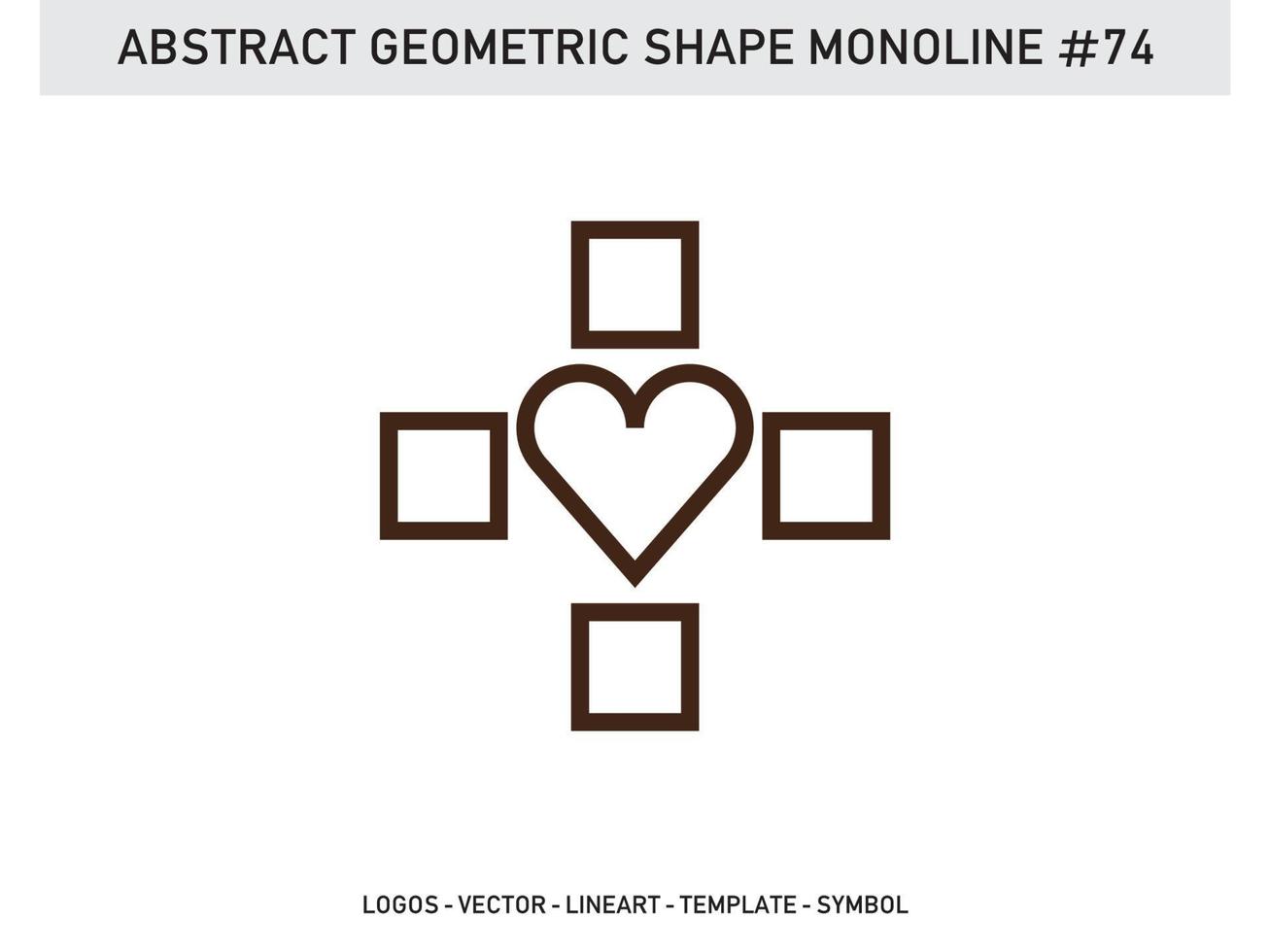 Abstract Geometric Monoline Lineart Line Vector Shape Free