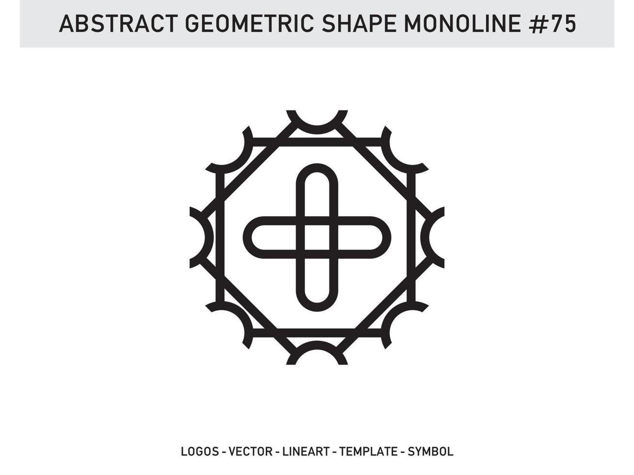 Abstract Geometric Monoline Lineart Line Vector Shape Free