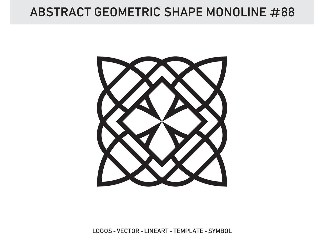 Ornament  Geometric Shape Monoline Abstract Line Free Vector
