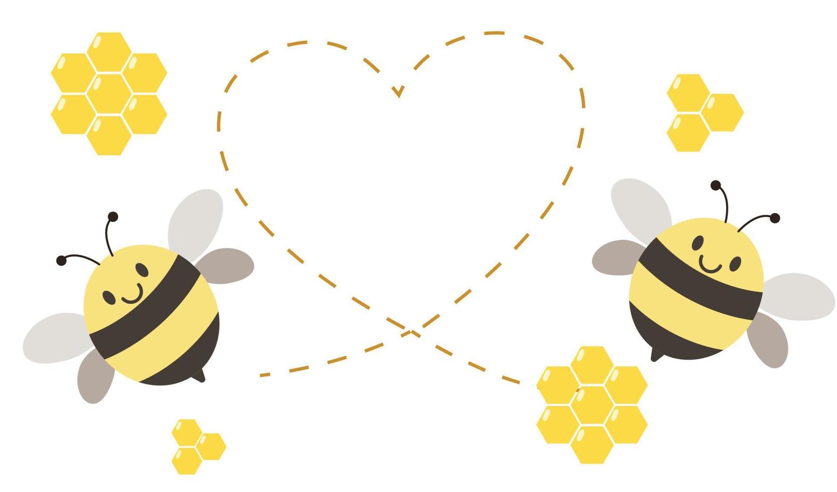 Bee holding a heart Royalty Free Vector Image - VectorStock