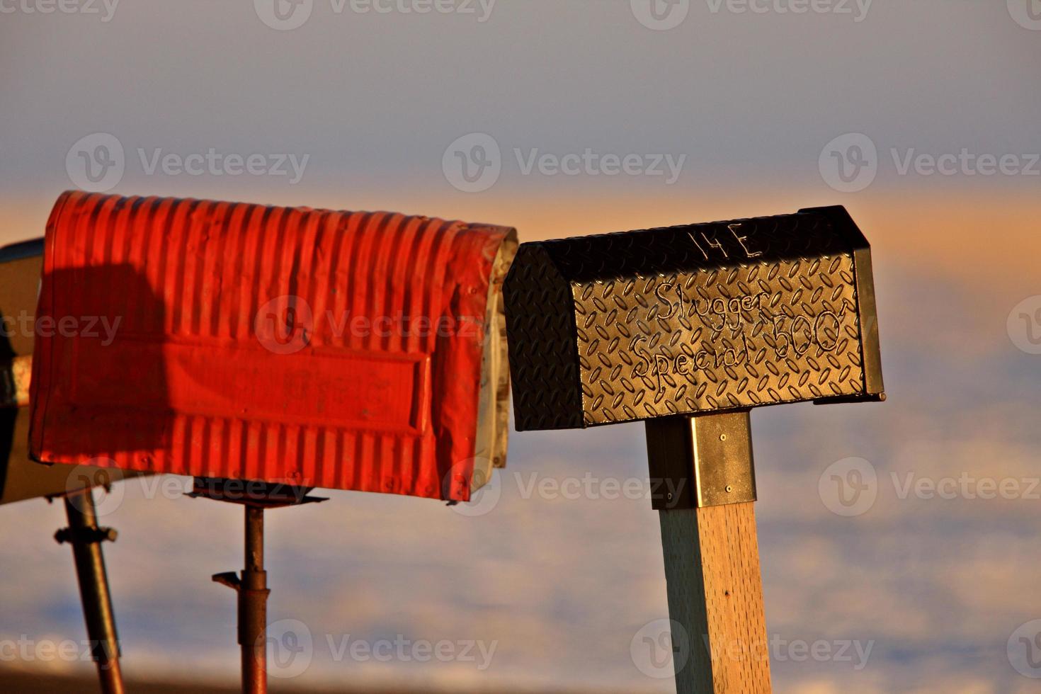 buzones de correo en invierno canadá foto