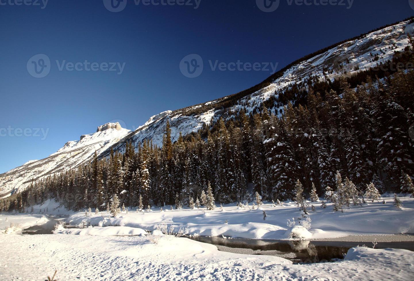 Rocky Mountains in winter photo