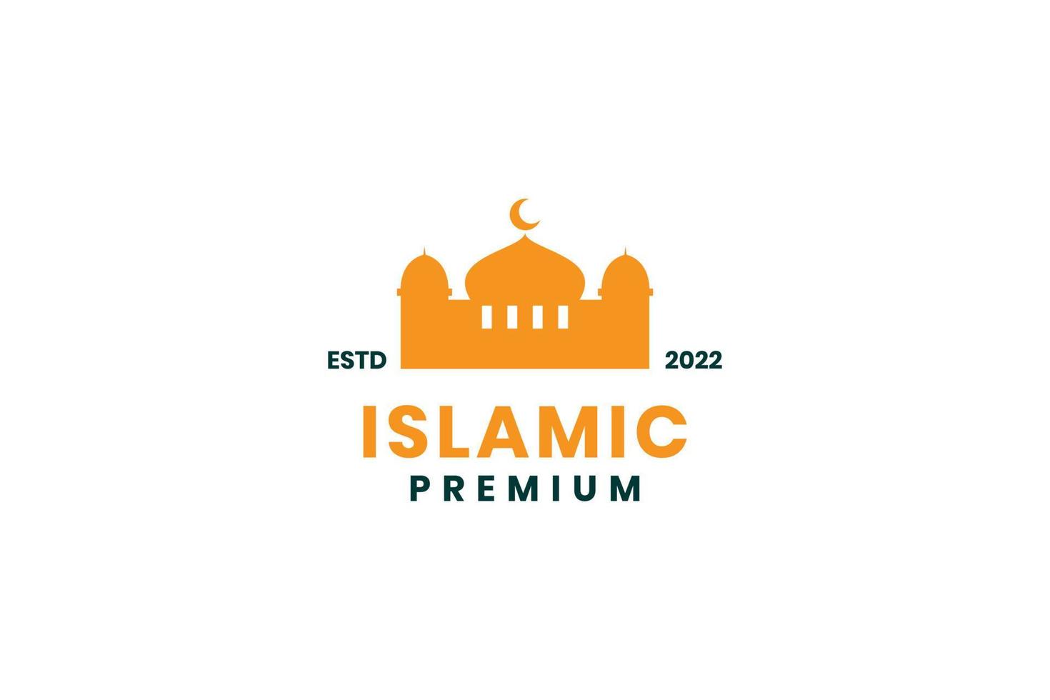 islamic icon logo design vector