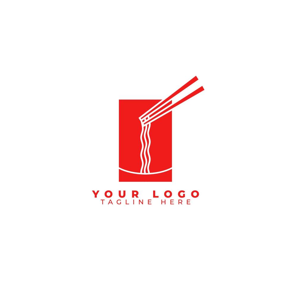 Ramen logo design vector template