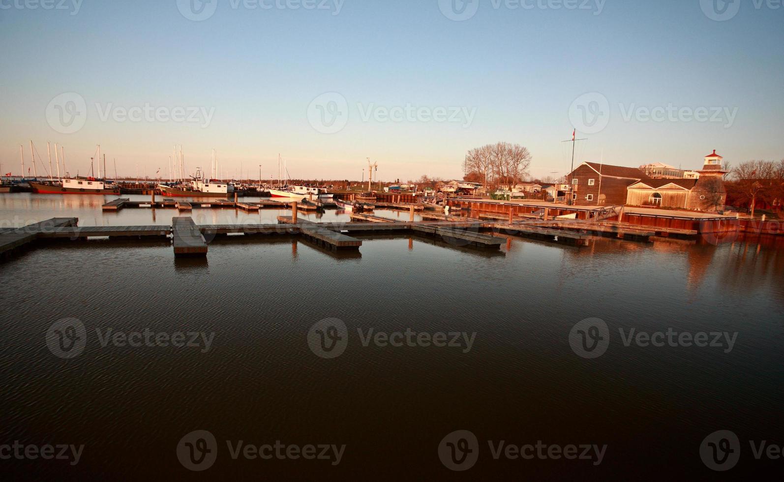 Boat docks at Hecla on Lake Winnipeg photo