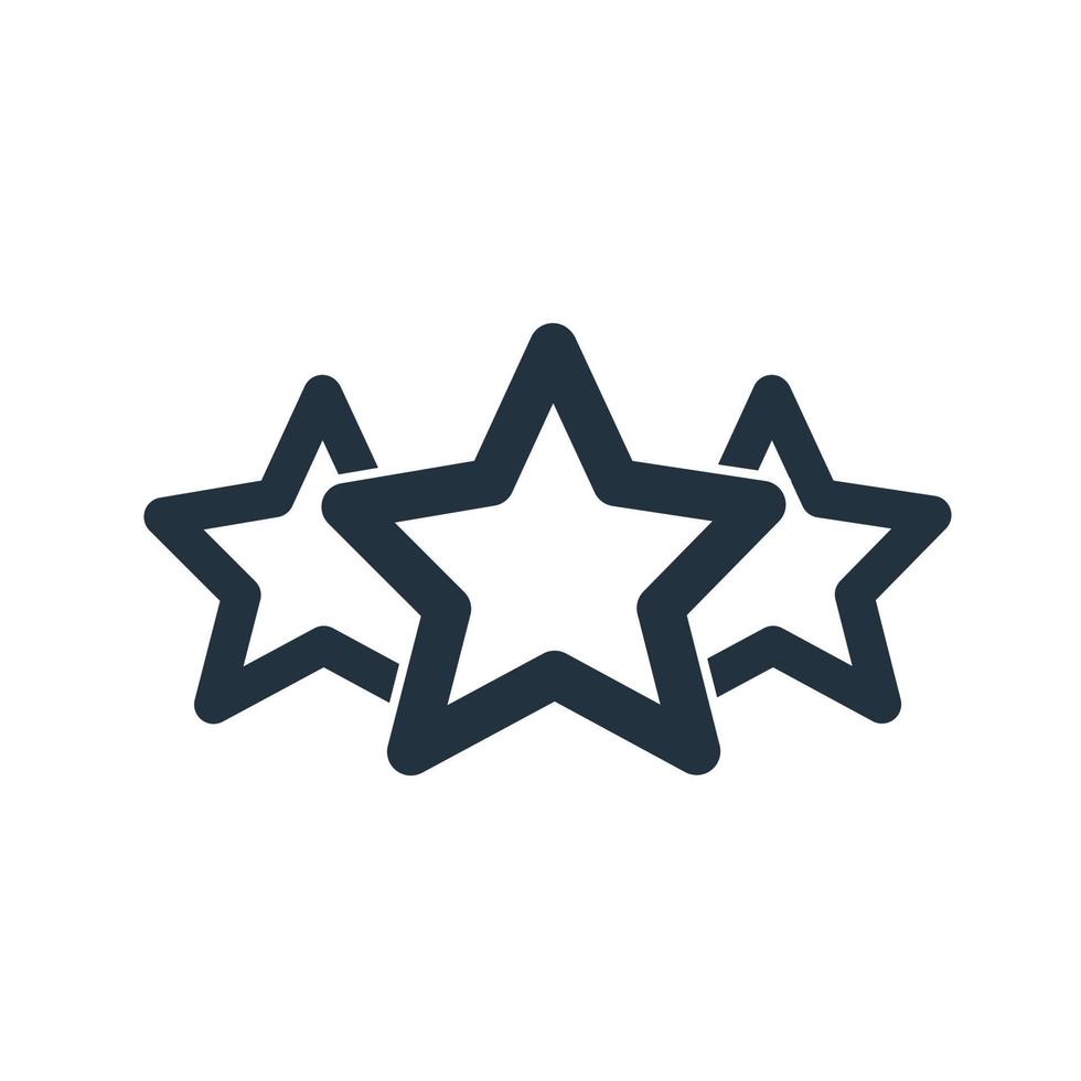 Vector star icon. Customer satisfaction symbol isolated on white background.