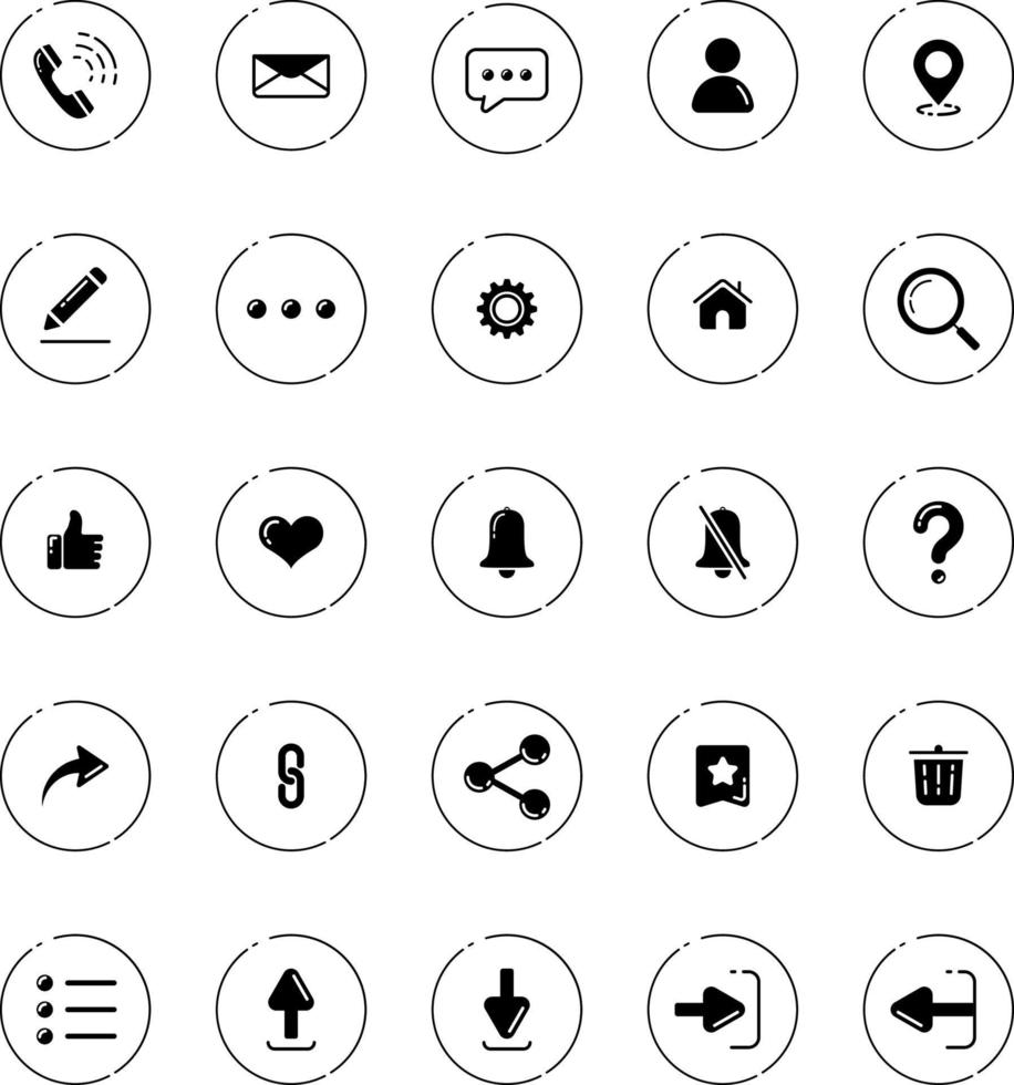 User Interface icons set. Vector line icons.