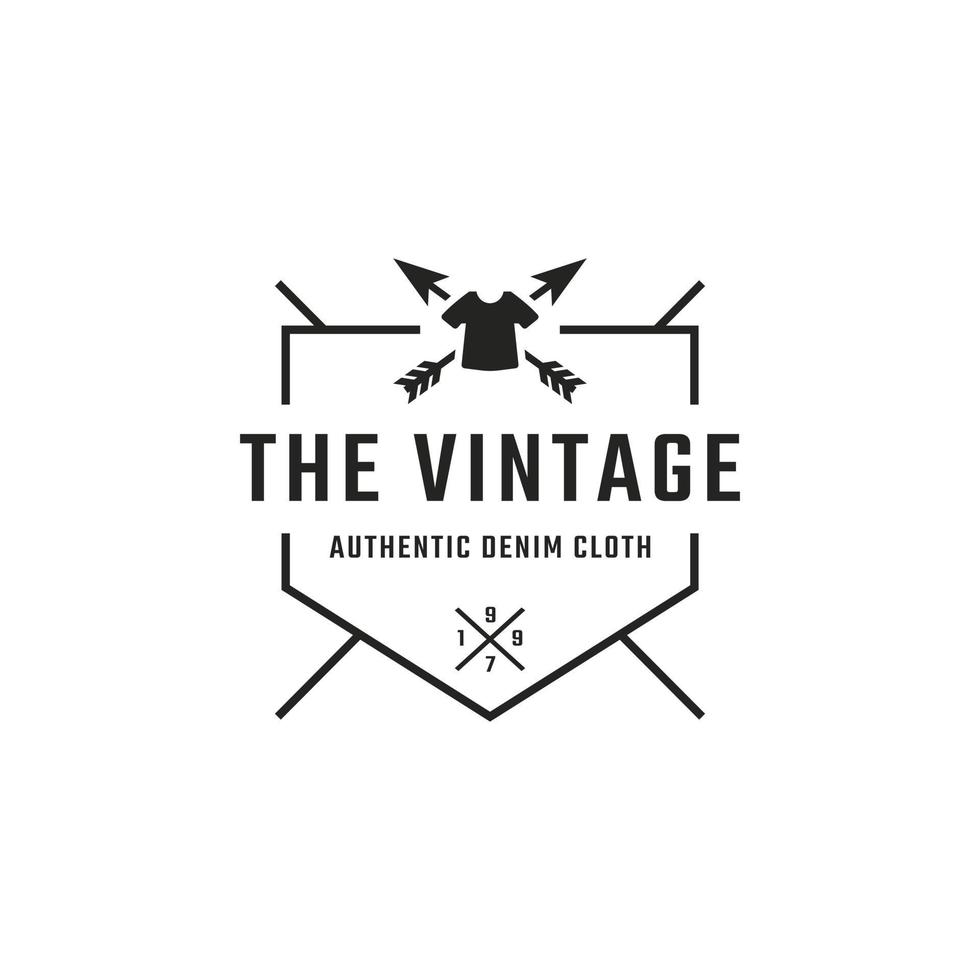 Classic Vintage Retro Label Badge for Clothing Apparel Logo Emblem Design Template Element vector