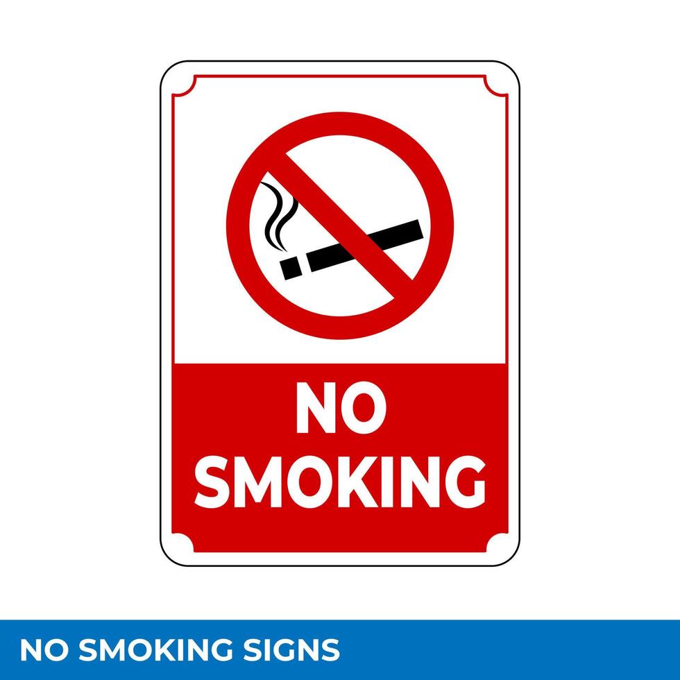 Warning No Smoking Area Signs In Vector, Easy To Use And Print Design Templates vector