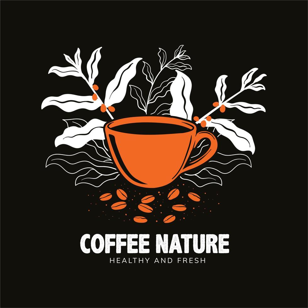 coffee hand drawn for element design vector