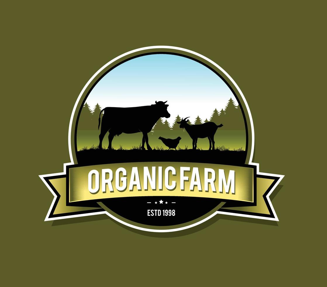 farm logo design vector