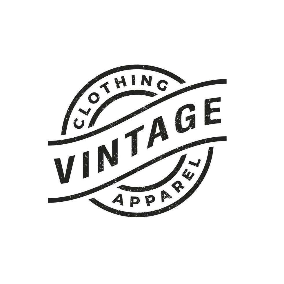 Classic Vintage Retro Label Badge for Clothing Apparel Circle Logo Emblem Design Template Element vector