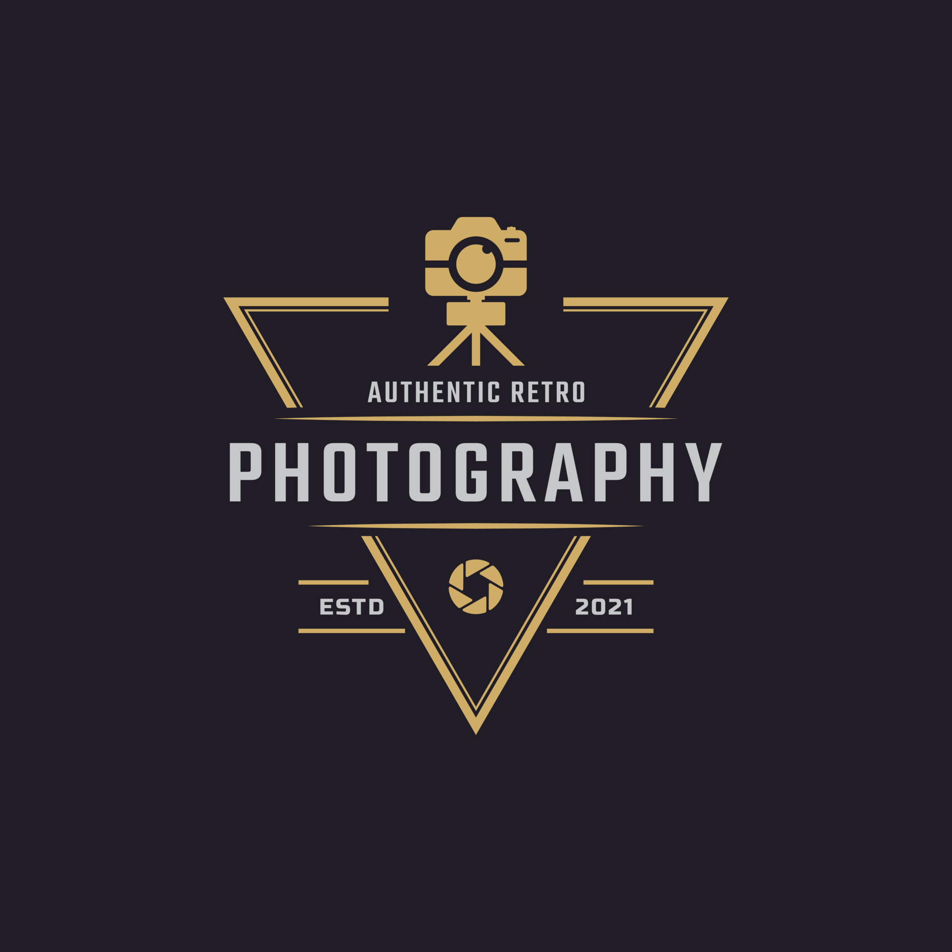 Classic Vintage Retro Label Badge for Photography Logo with ...