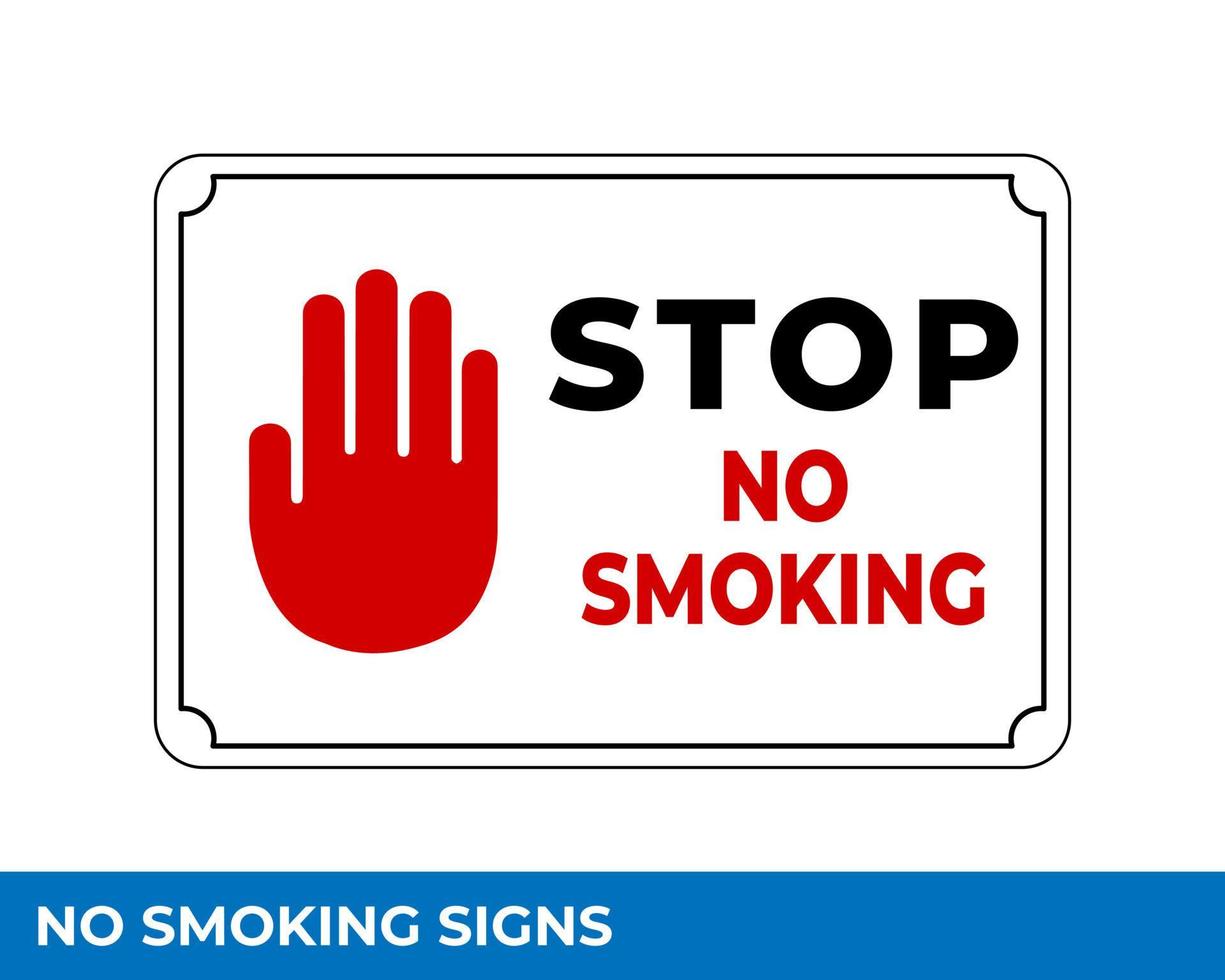 Warning No Smoking Area Signs In Vector, Easy To Use And Print Design Templates vector