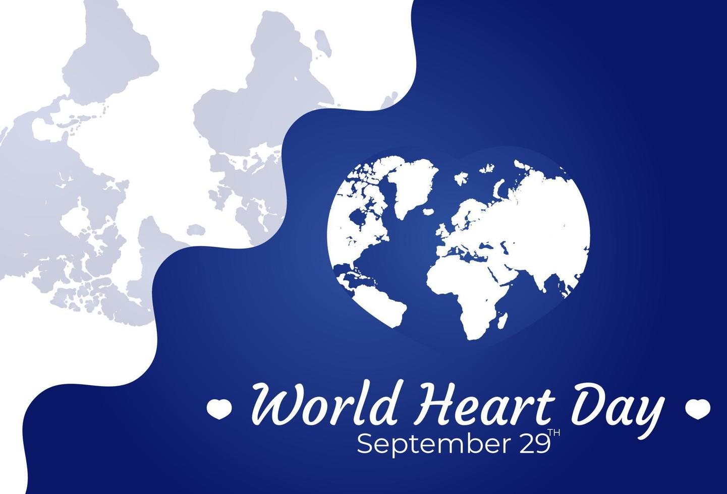 Flat Design Illustration Of World Heart Day Templates, Design Suitable For Posters, Backgrounds, Greeting Cards, World Heart Day Themed vector