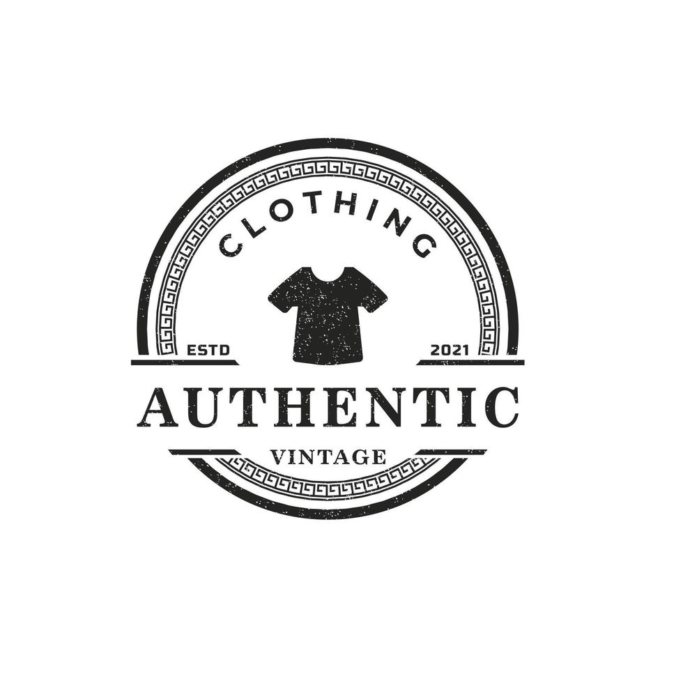 Classic Vintage Retro Label Badge for Clothing Apparel Circle Logo Emblem Design Template Element vector