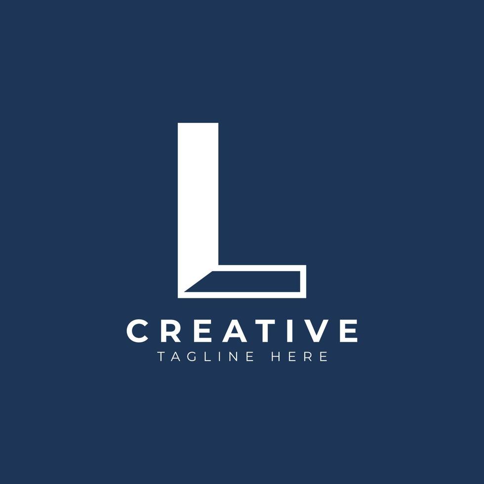 Creative Initial Letter L Logo Design. White Shape Circle Line Style. Usable for Business and Branding Logos. Flat Vector Logo Design Ideas Template Element.