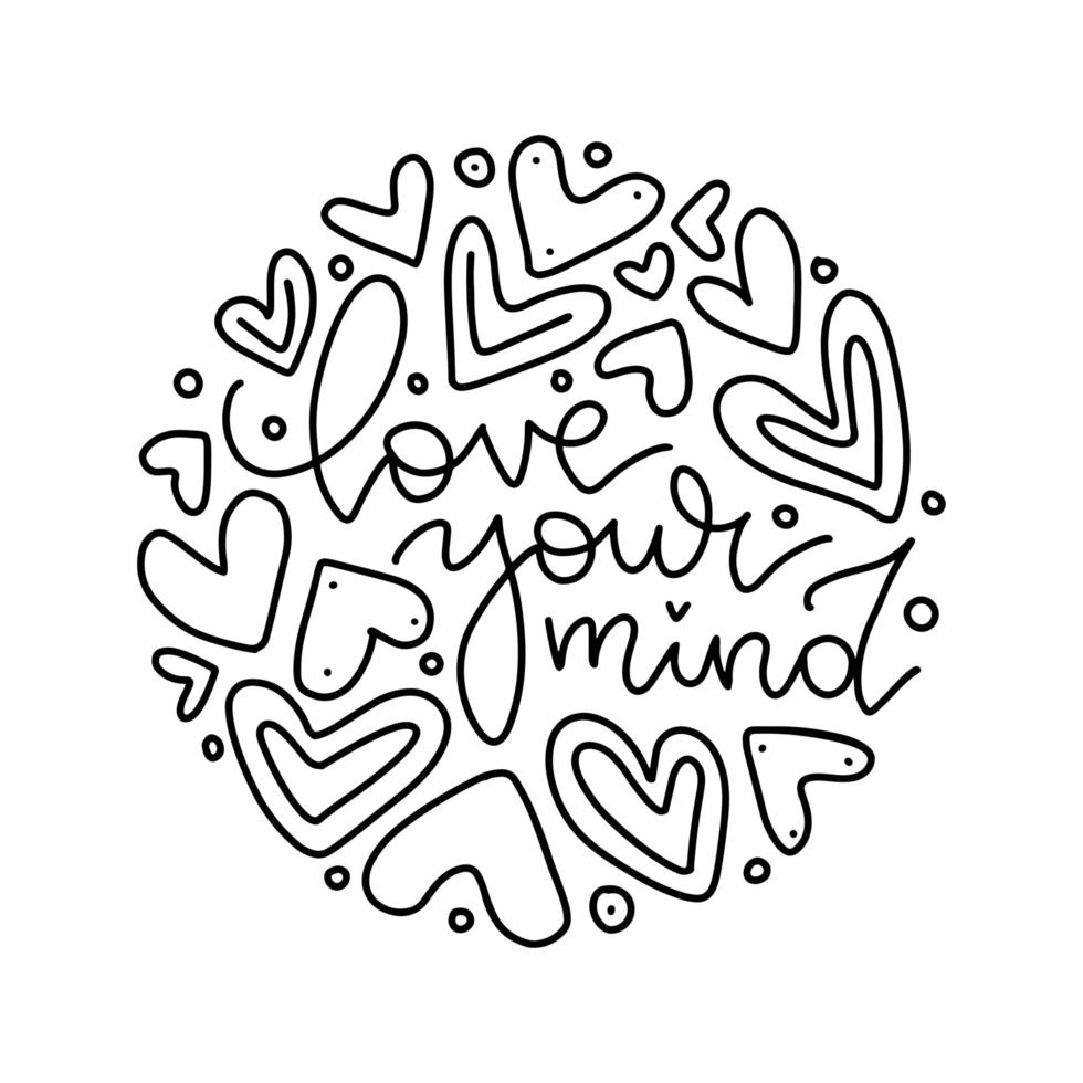 Love your mind - Motivational and Inspirational lettering quote ...